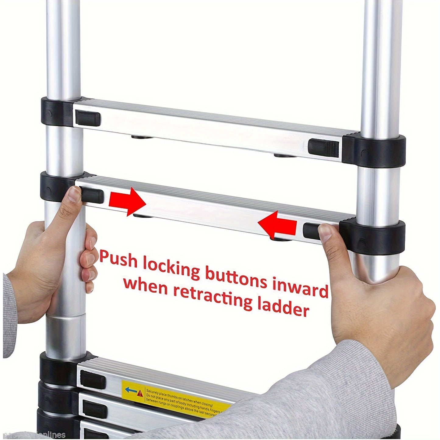 3.2m Aluminum Folding Ladder - Multi-Functional Home & Work Use