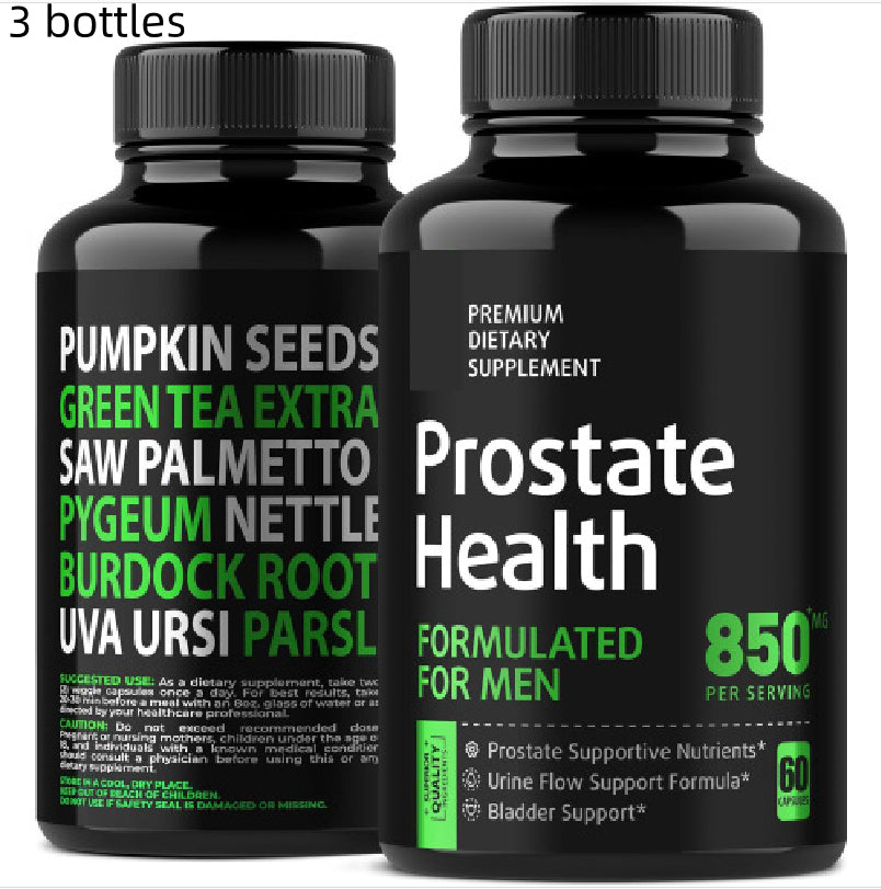 Men's Prostate Health Capsules - Dietary Supplement for Urinary Support, 60 Capsules