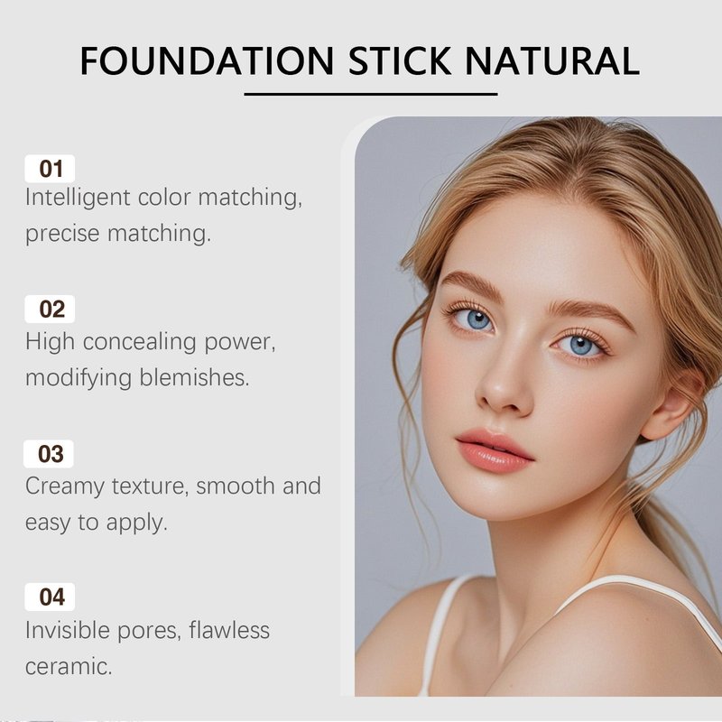 Lightweight Seamless Double Headed Foundation Stick - Multiple Colors