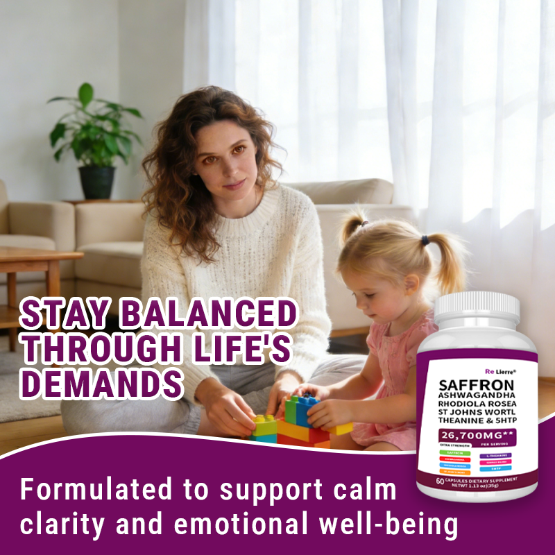 Saffron & Ashwagandha Herbal Supplement - 60 Capsules Extra Strength