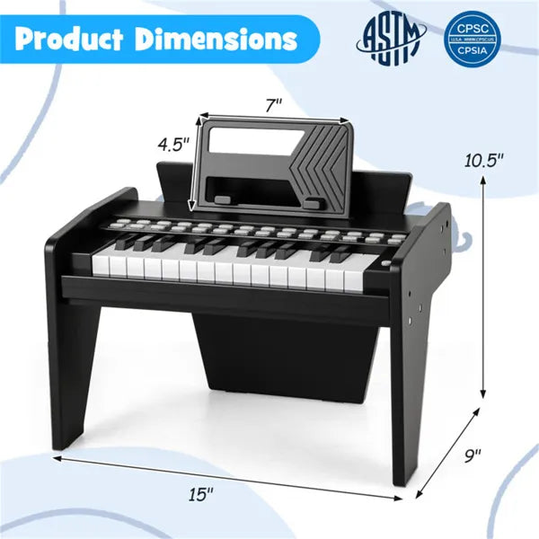 25-Key Mini Digital Piano for Kids - Lighted Teaching Mode