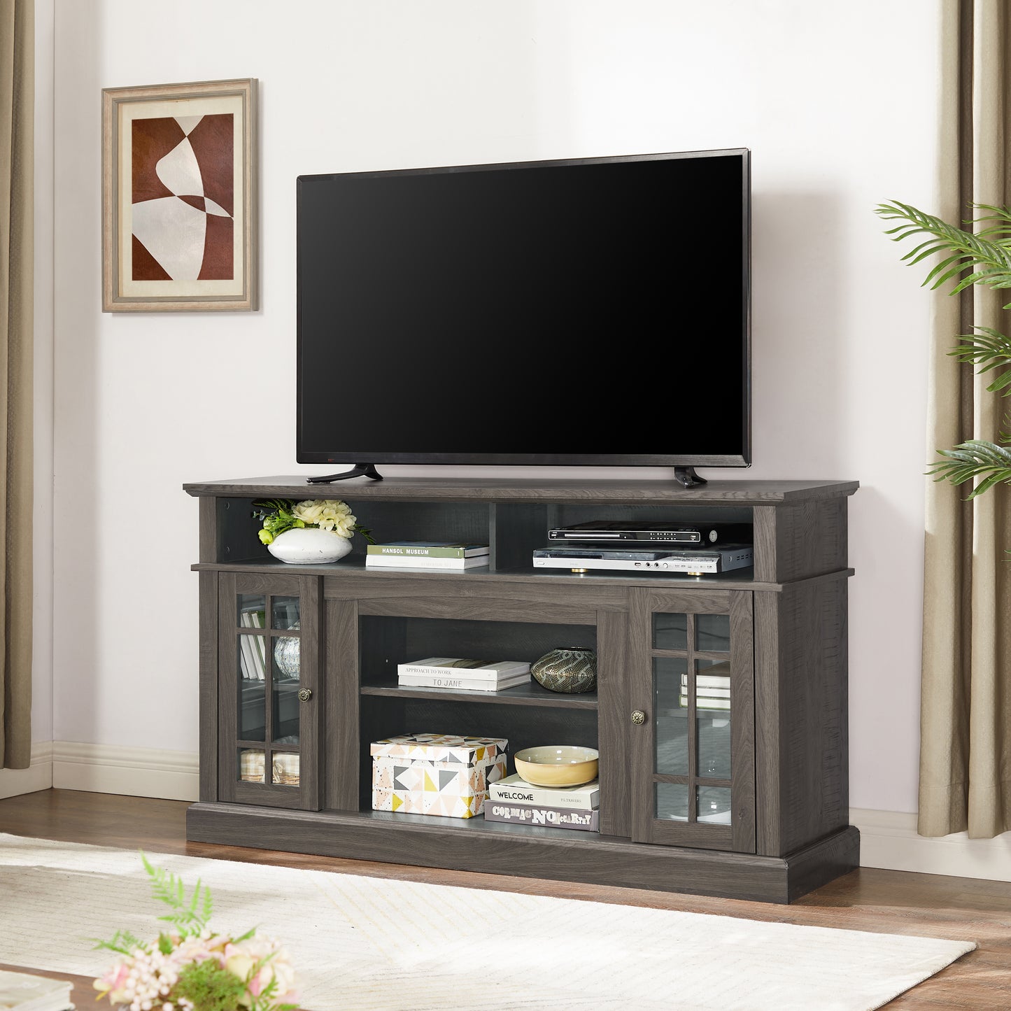 Classic TV Media Stand Modern Entertainment Console For Up To 65 With