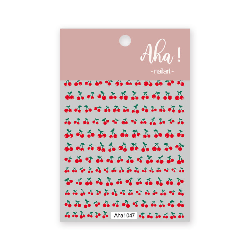 Fruit Nail Stickers Cherry Peach Lemon Orange Summer Nail Art Decals