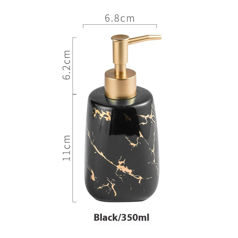Ceramic Bathroom Storage Bottle Set - Bright White, Light Black, Green