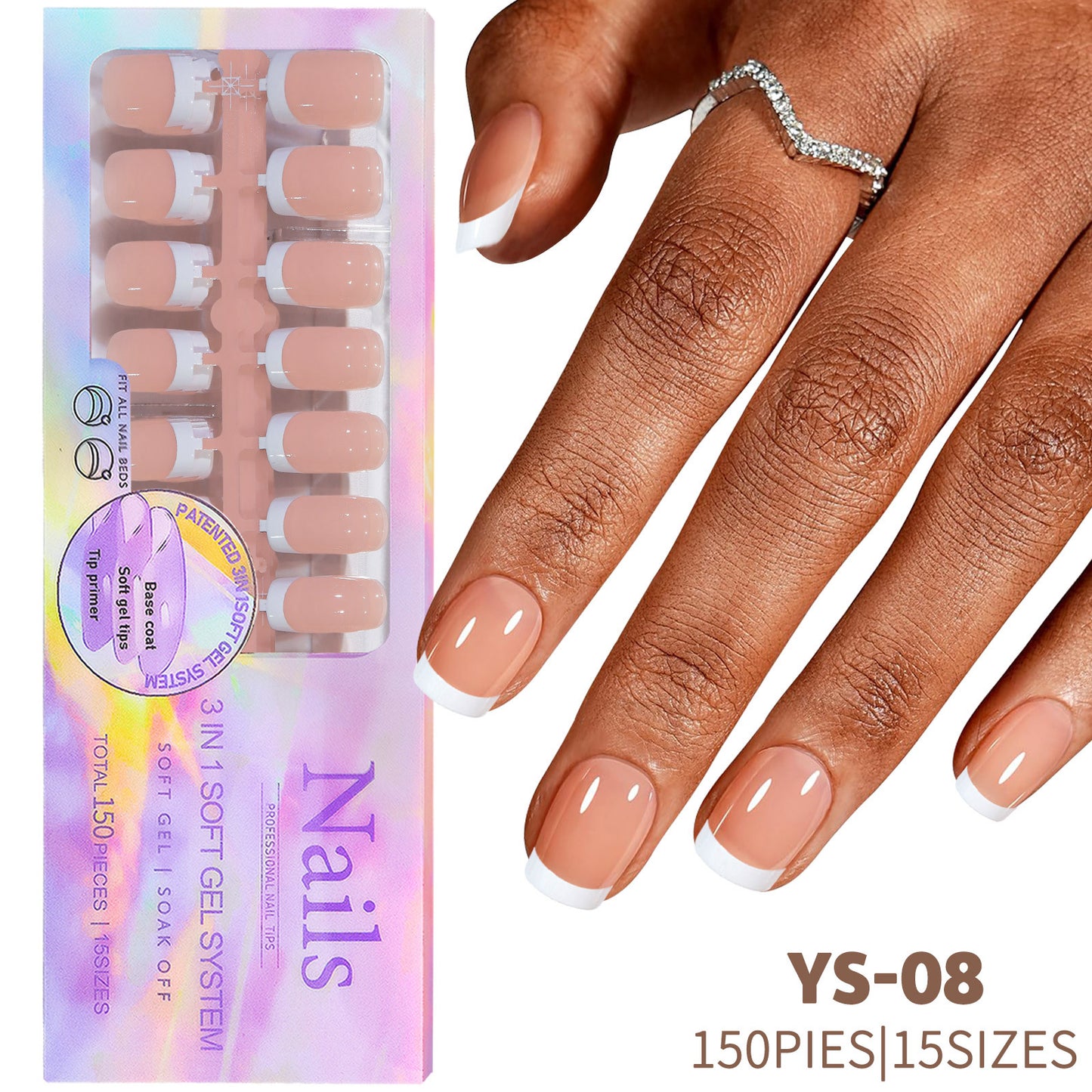 Black Nail Wraps - Seamless, Removable Nail Art Stickers for Ladies
