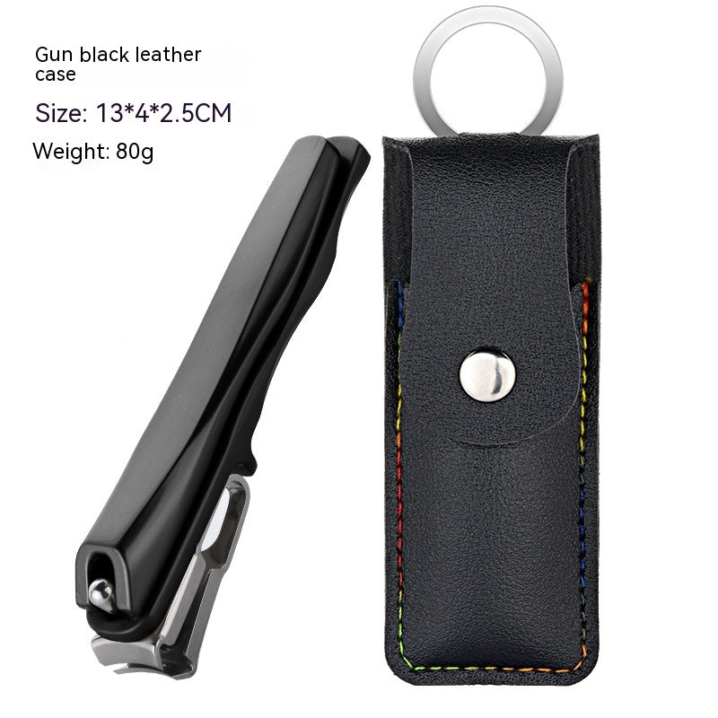 Large Opening Stainless Steel Nail Clippers - Household Portable 360° Rotating
