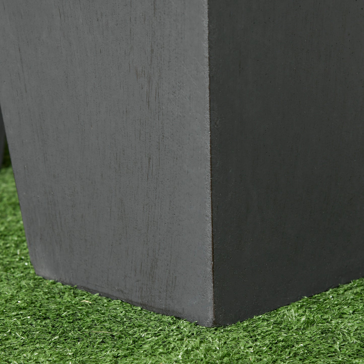 Outdoor Planting Pots Set of 2 Large Stackable Flower Planters with Drainage - Gray