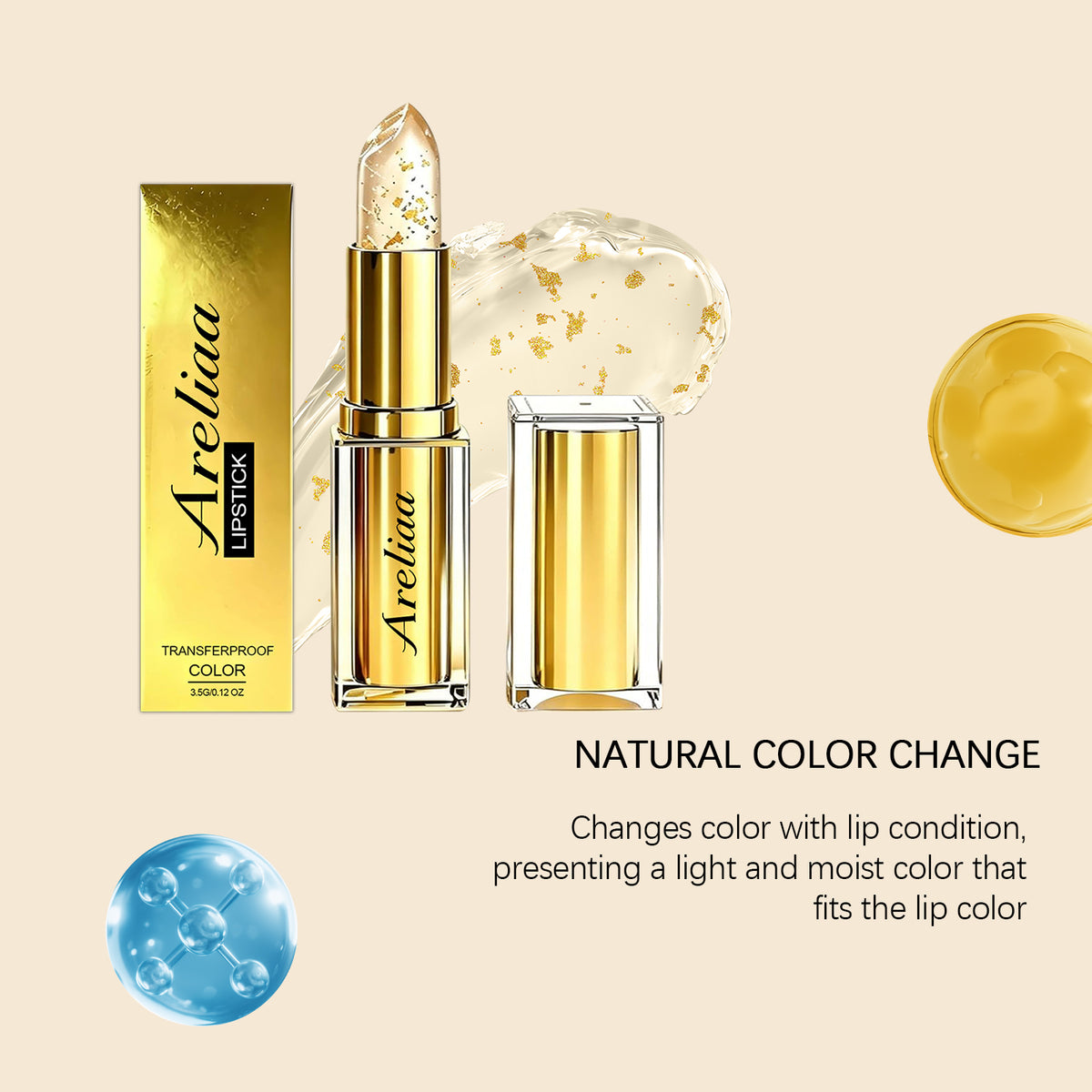 Color Changing Nourishing Lip Balm, 3.5g Per Pack