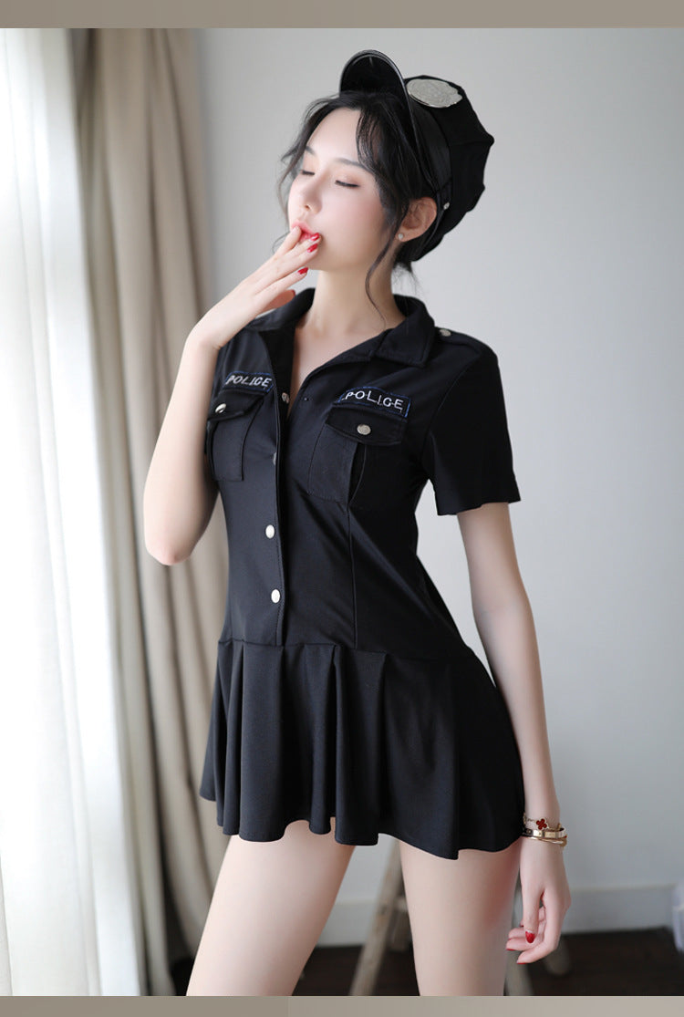 Erotic Cosplay Dance Costume - Black One Size Lingerie Outfit