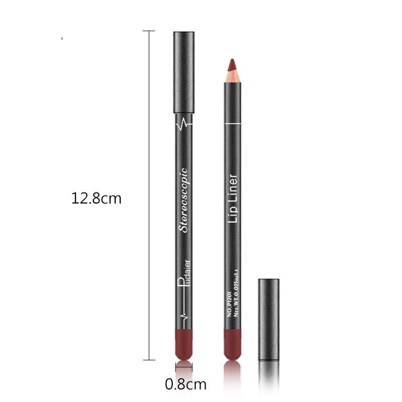 Waterproof Lip Liner Set - 12 Colors Smudge-Proof Makeup