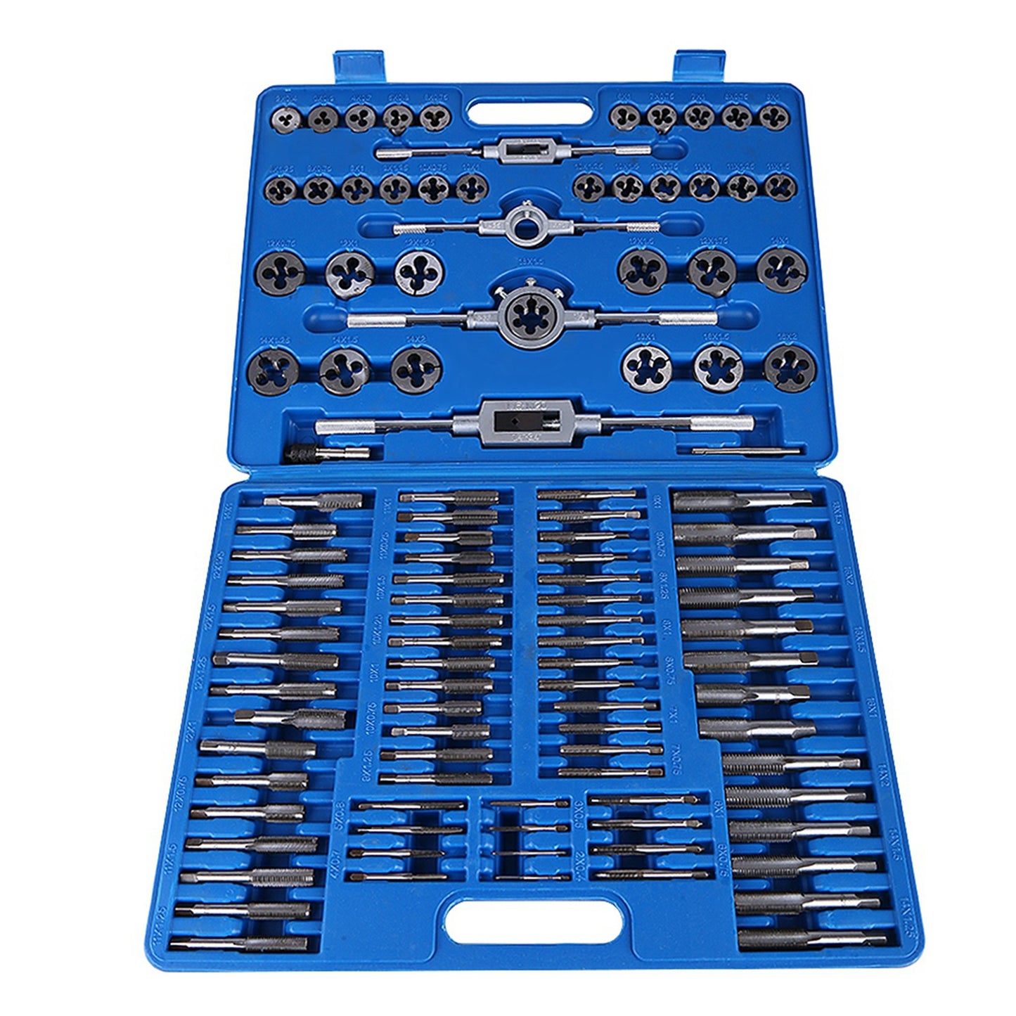 Heavy Duty 110pcs Thread Taps Dies Set with Wrench for Metalworking