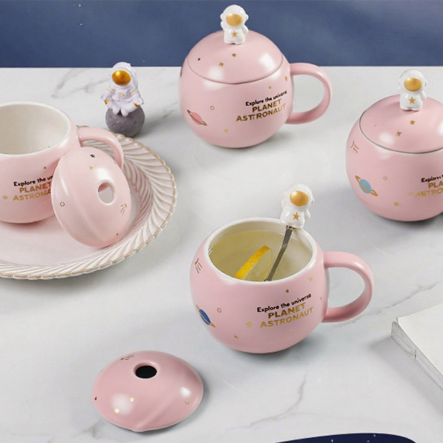 Ceramic Mug - Pink Planet Design