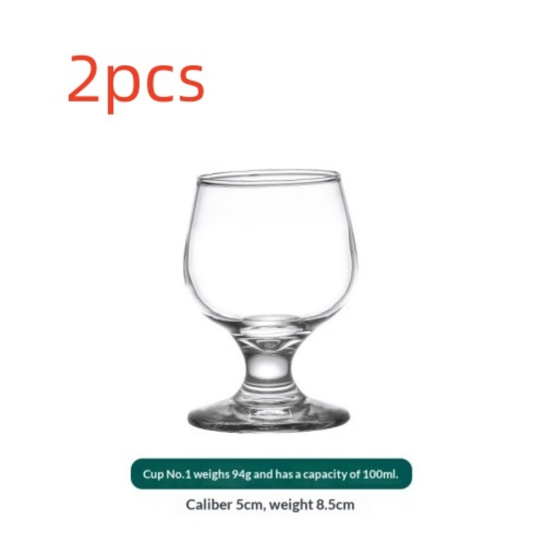Short-Stemmed Wine Glass Set - Multiple Sizes & Quantities for Red & Brandy
