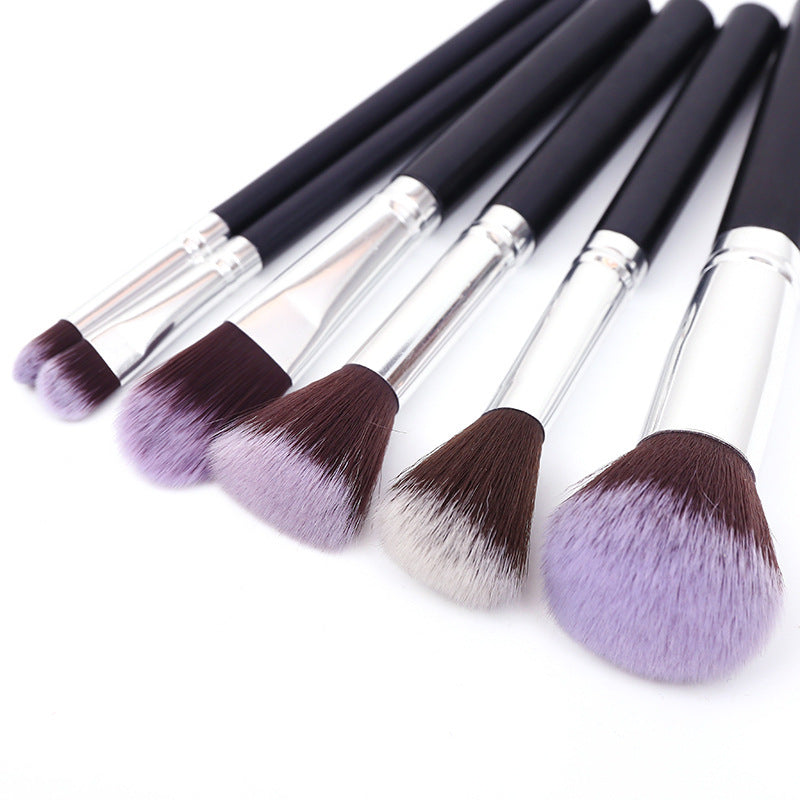 12-Piece Cosmetic Brush Set with Makeup Tools and Bag - Multiple Colors