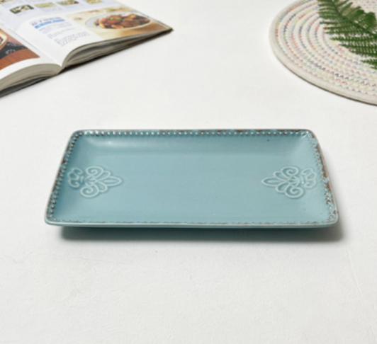 8-Inch Ceramic Plate Set for Kitchen Storage - Multiple Styles