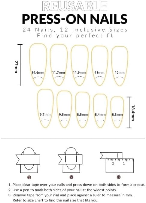 Extra Long Teardrop Press-On Nails - 3D Blood Angel Gothic Nail Art Set
