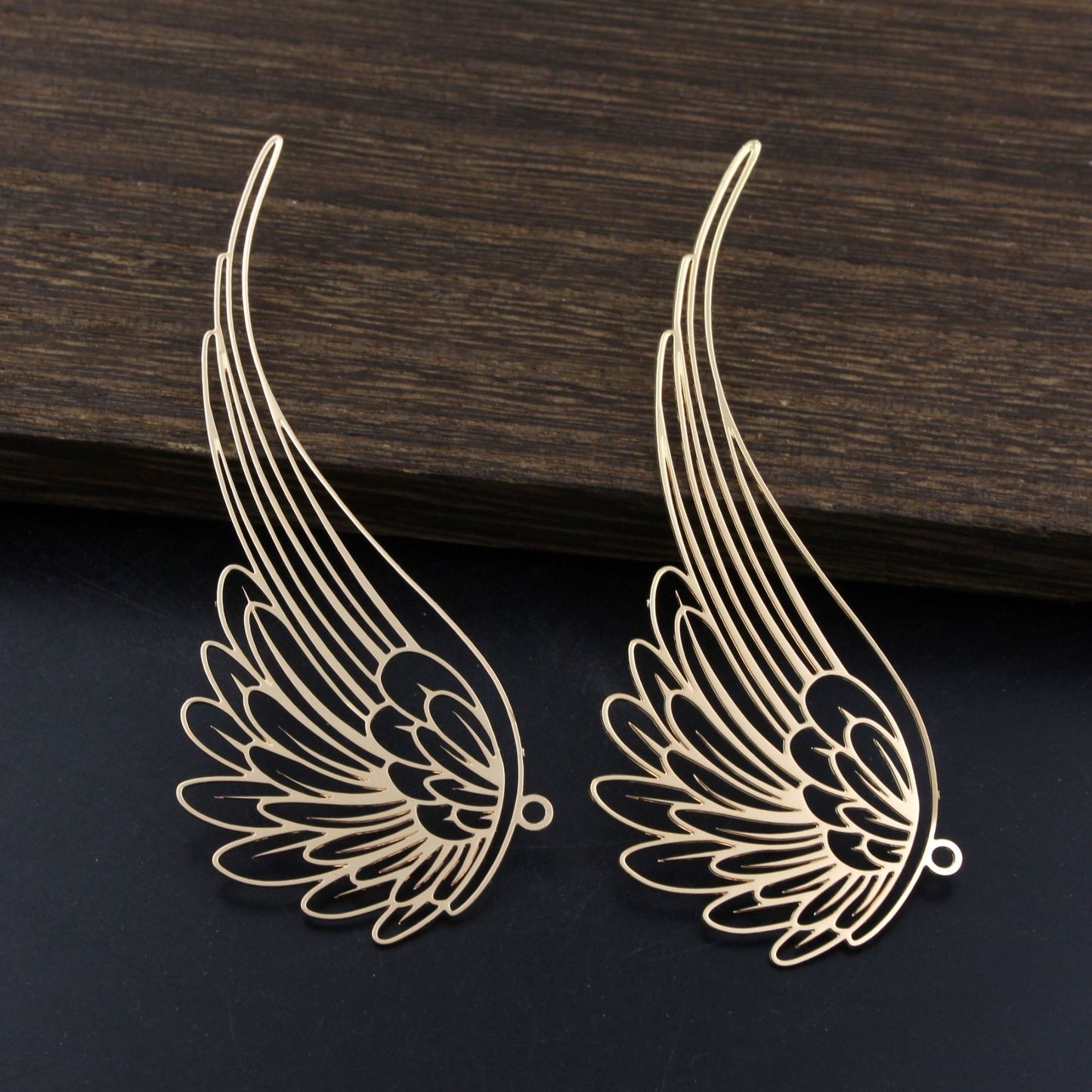 Copper Wing Flower Pendant Jewelry Accessory Gold Silver