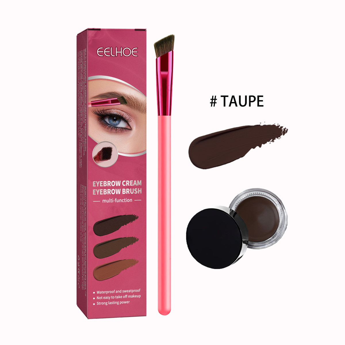 Multi-Function Eyebrow Brush Set for Shaping & Filling - Natural Finish