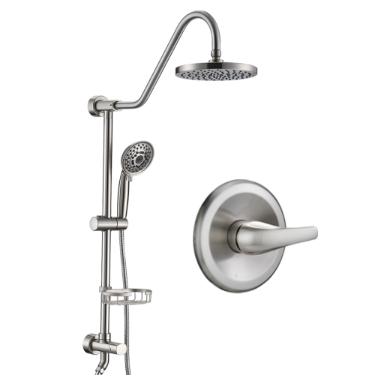 Rain Shower Head with Handheld Shower System - Brushed Nickel