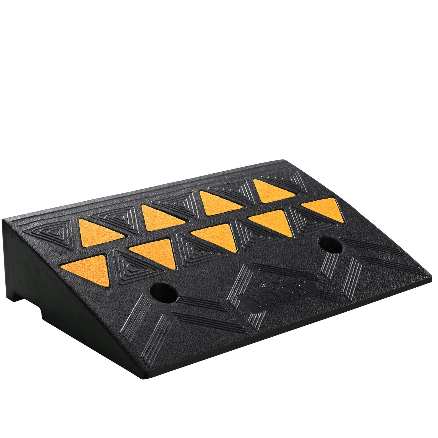 Heavy Duty Rubber Curb Ramp 4.25' Rise for Vehicles & Wheelchairs - Black