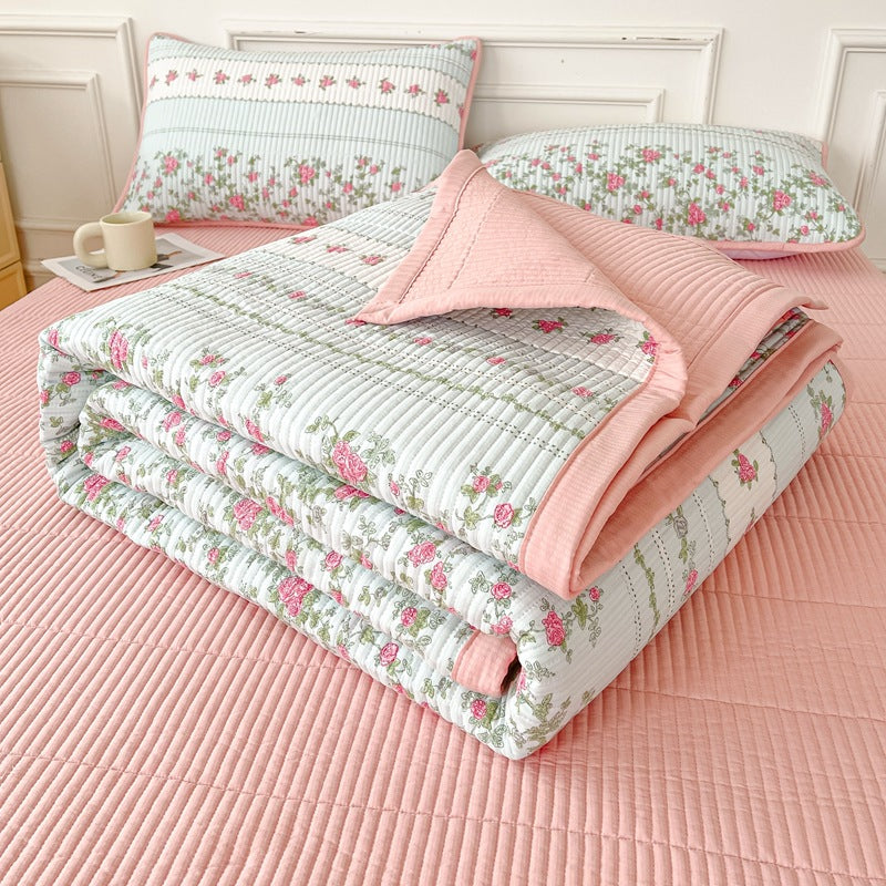Three-Piece Quilted Bed Cover Set - Multiple Sizes & Patterns