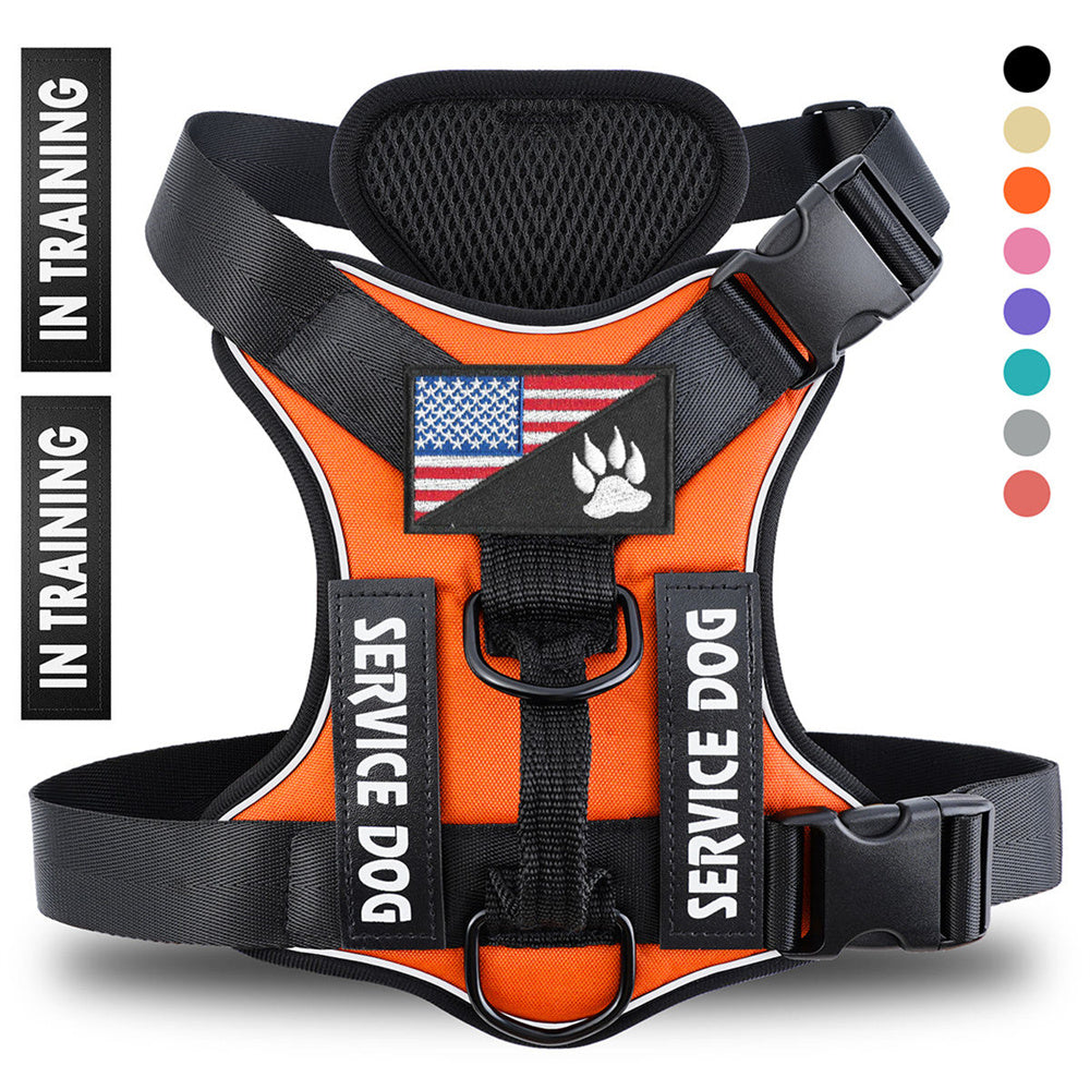 Reflective Breathable Polyester Dog Harness - Adjustable & Durable Pet Strap