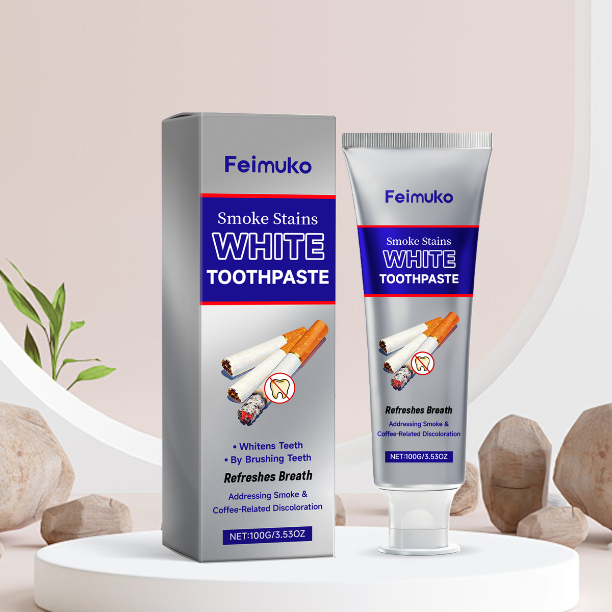 Whitening Toothpaste - Stain Removal & Bright White 100g