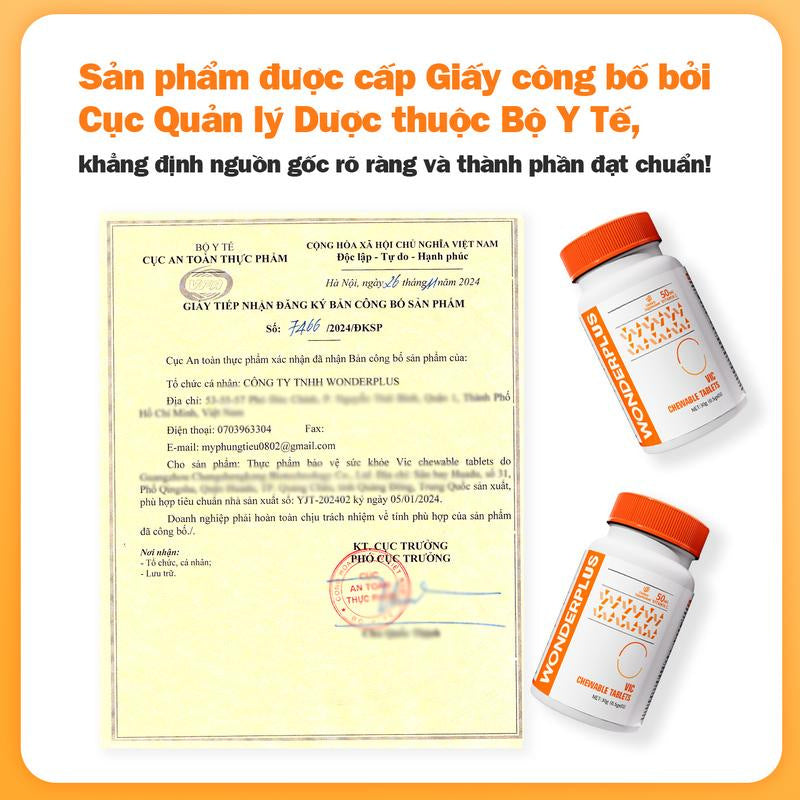 Vitamin C Chewable Tablets 50mg - 60 Pieces
