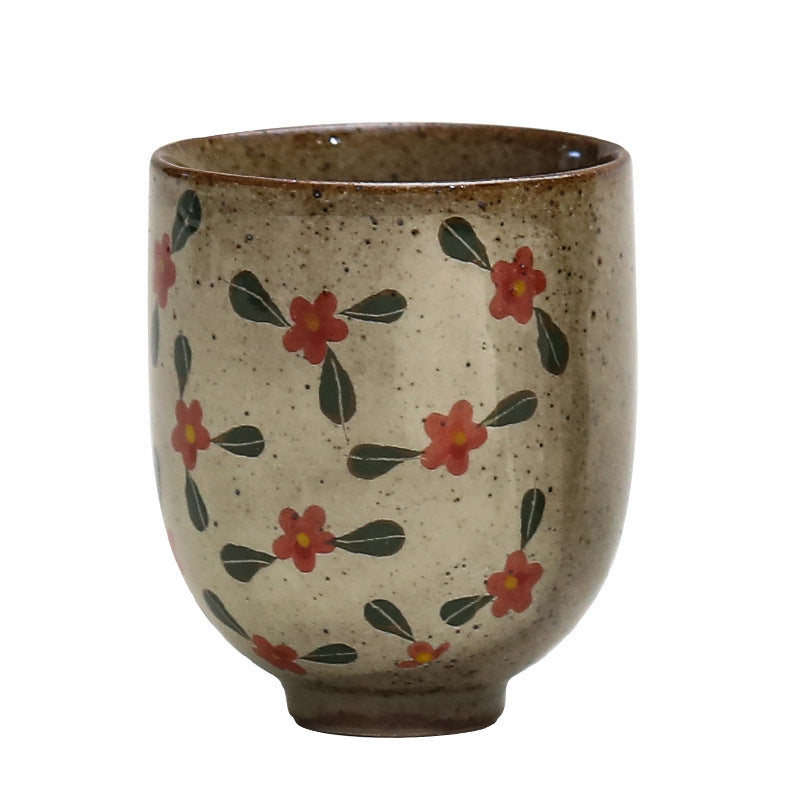 Small Floral Hand-Painted Ceramic Cup Set - Chinese Teaware, 50ml