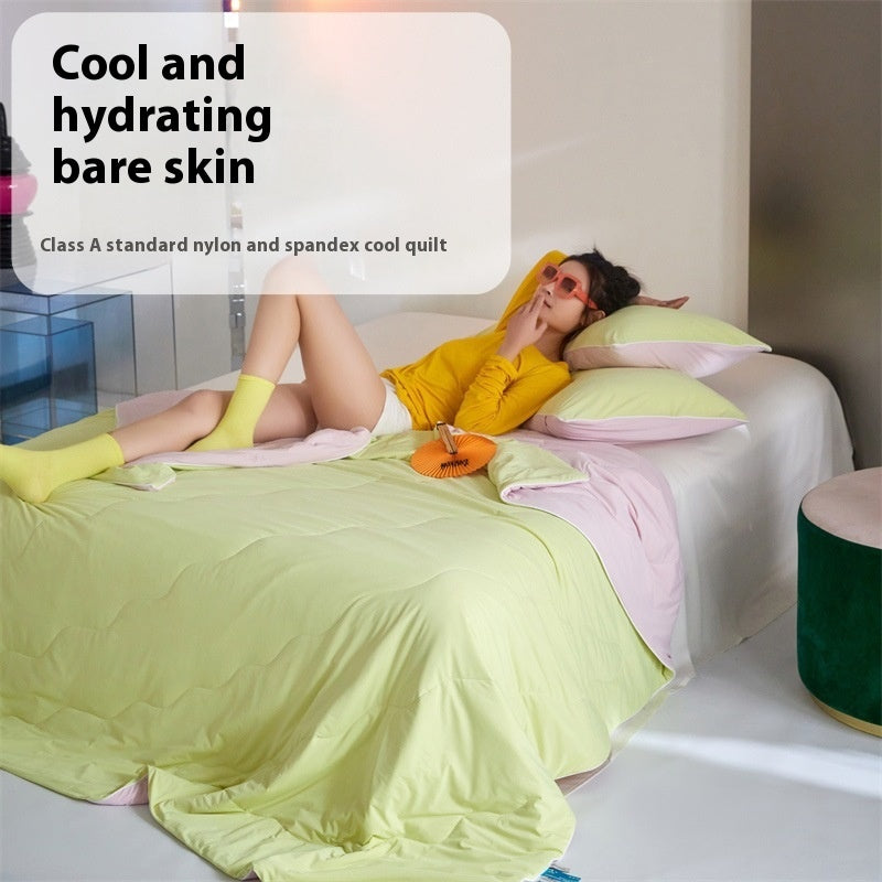 Summer Cooling Blanket with Nylon and Soybean Fiber - Multiple Sizes & Patterns