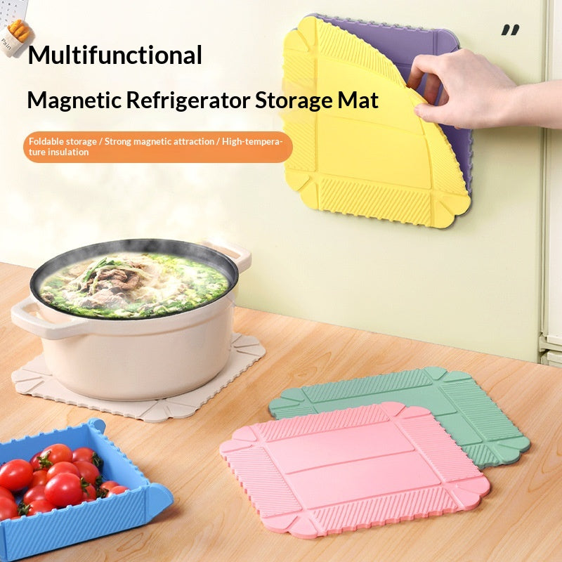 Multifunctional Silicone Magnetic Folding Insulated Mat - Kitchen Home Storage
