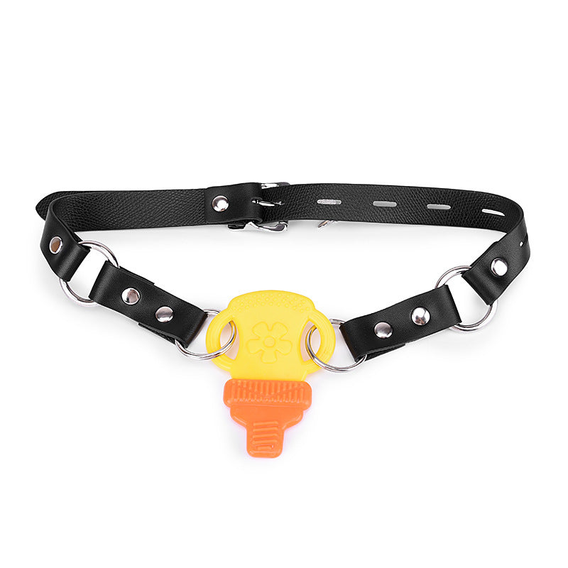 Fruit-Shaped Mouth Ball Gag Set for Adult Wellness Games - Grape, Watermelon, Strawberry, Nipple, Ice Cream Variants