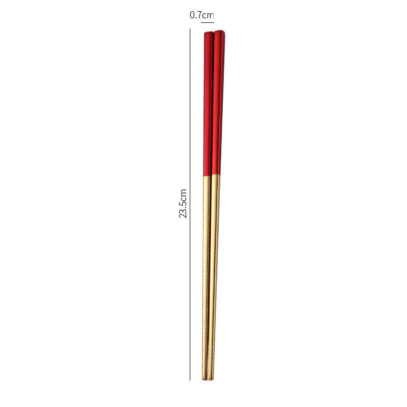 Stainless Steel Non-Slip Anti-Fungal Chopsticks for Home Use
