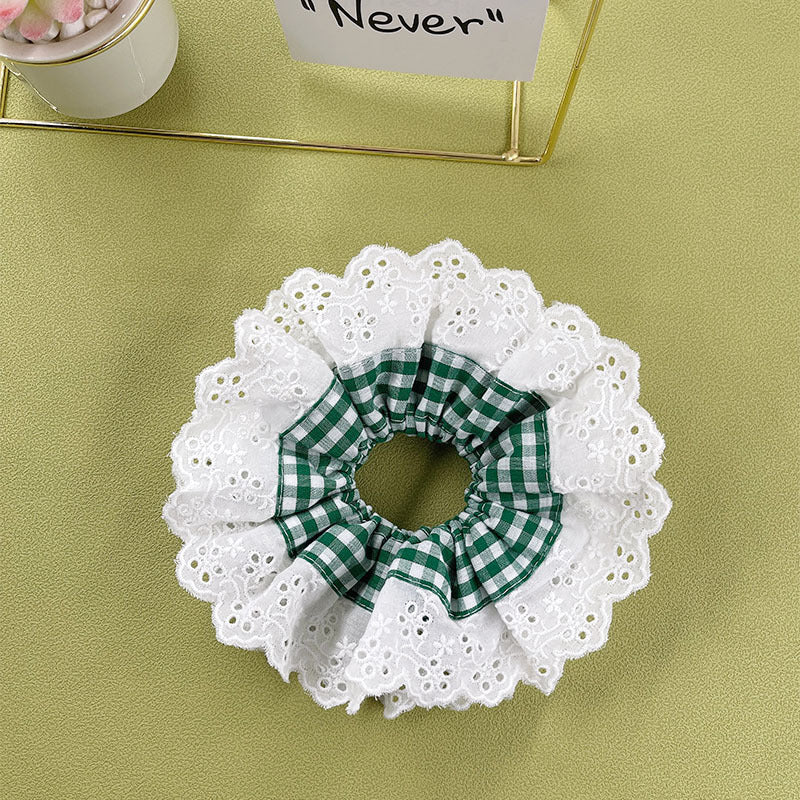 Trendy Lace Hair Ring Set - Handmade French Style Hair Accessories