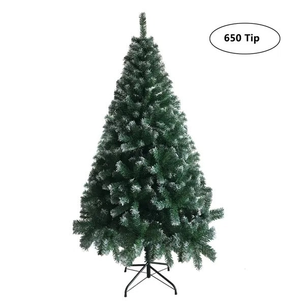 6FT White PVC Christmas Tree with Iron Legs - 812 Branches