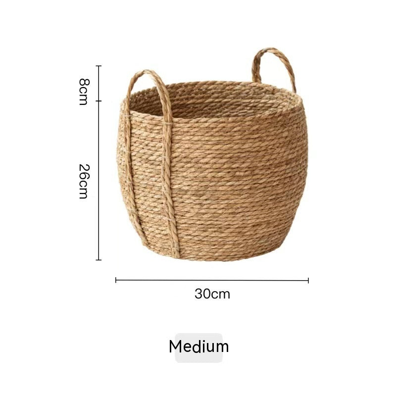 Handmade Vine Woven Flower Basket with Handle - Rustic Garden Decor