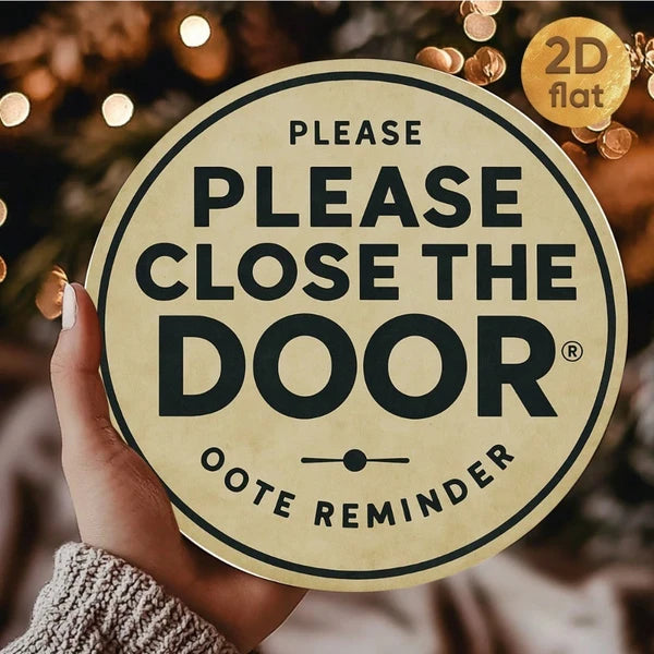 Metal Iron Sign - Please Close The Door, 7.87 Inch