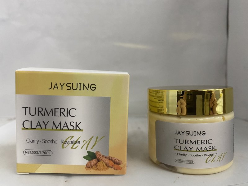 Yellow Turmeric Clay Face Mask with Brush, 50g