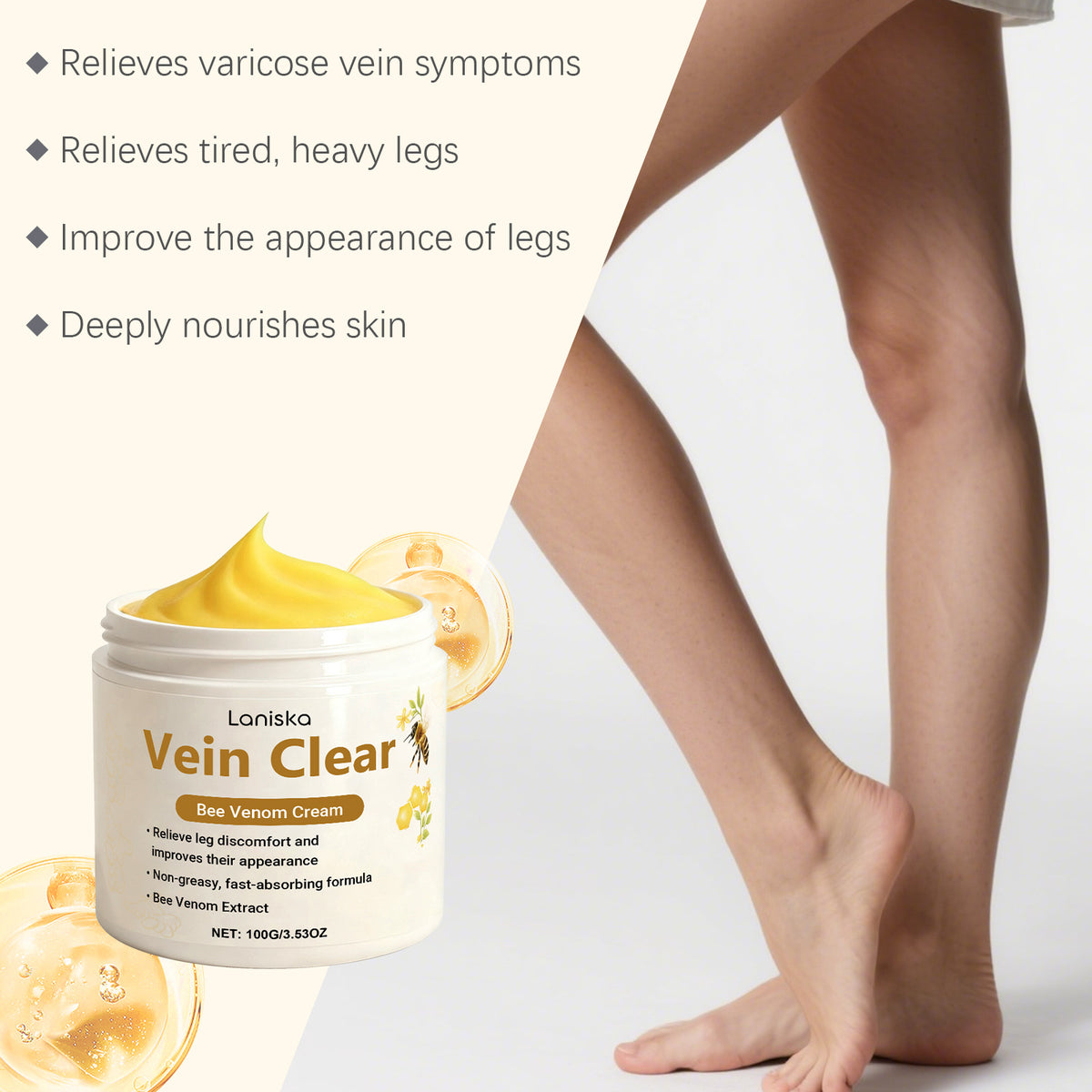 Leg Soothing Cream with Bee Venom – 100g