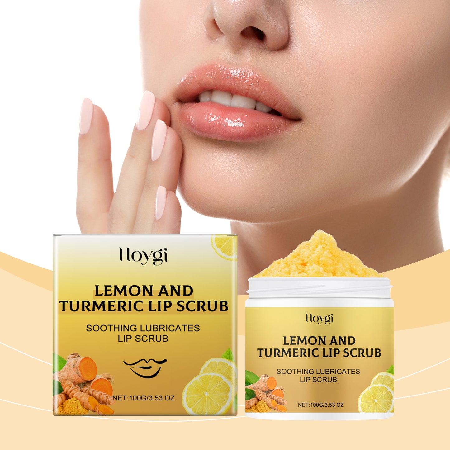 Turmeric Lemon Lip Scrub - Hydrating and Exfoliating Lip Care Treatment