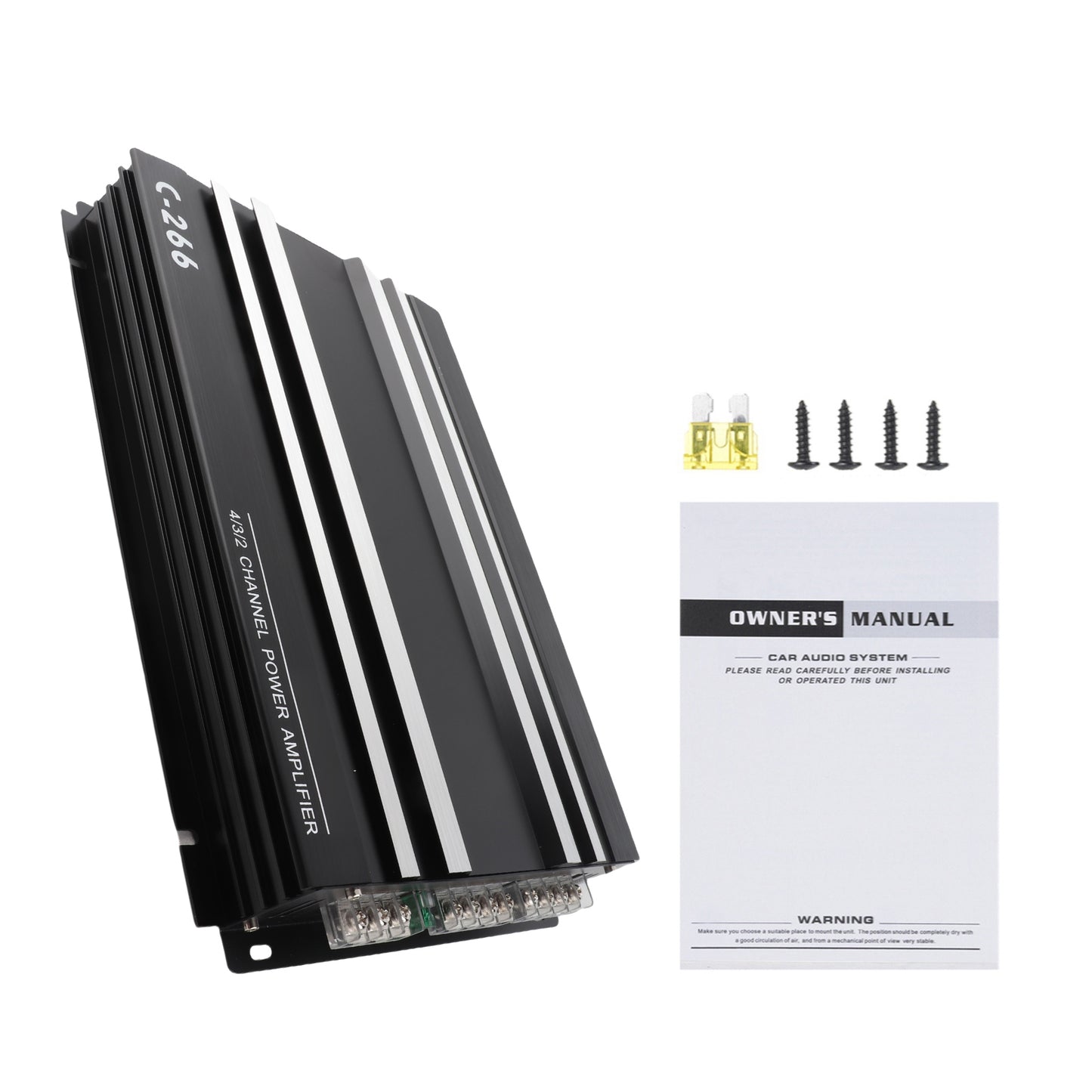 High Power 4 Channel Car Audio Amplifier - Aluminum Alloy