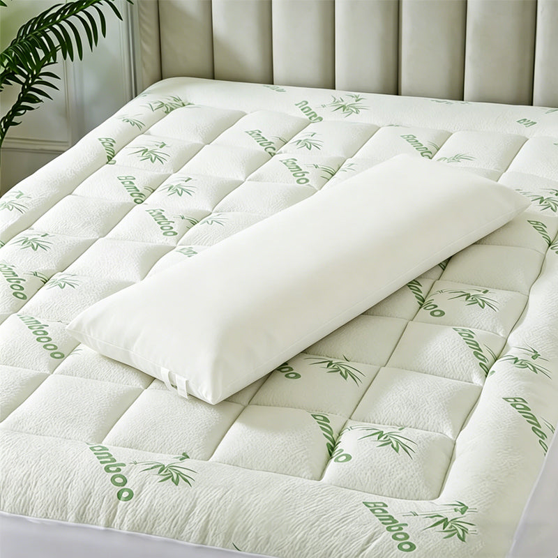 Queen Size Mattress Topper - Bamboo Pillow Top for Back Pain Relief