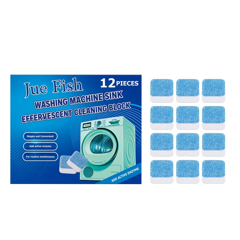 Washing Machine Cleaning Sheets - Gently Remove Stains & Impurities, 12 Pieces