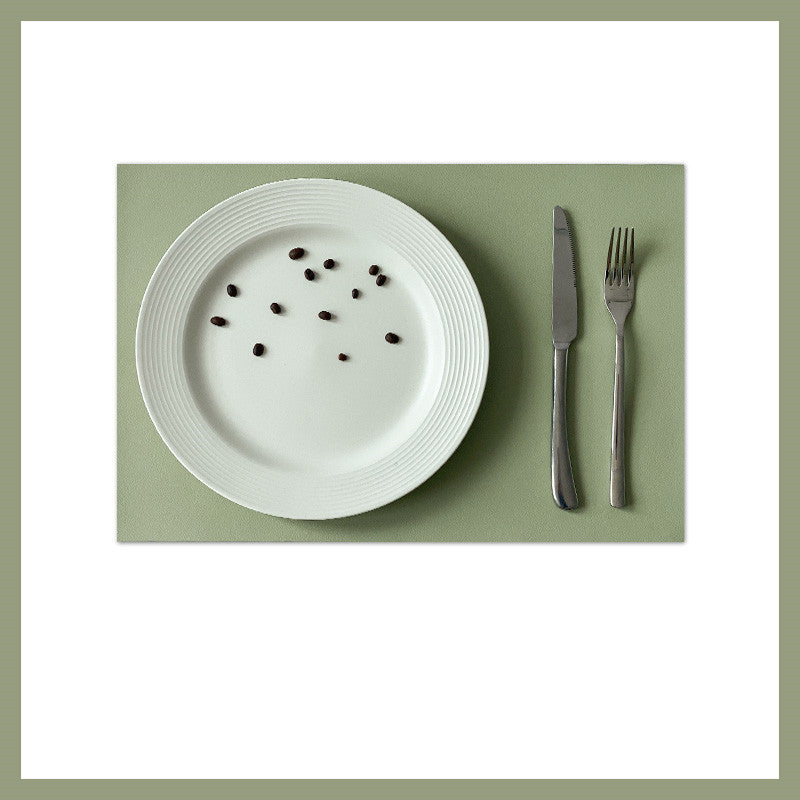 Waterproof Anti-Scald Leather Placemat for Nordic & Western Food