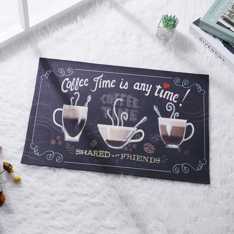 Cartoon Printed Absorbent Floor Mat - Short Plush Home Bathroom Decor 60x40cm