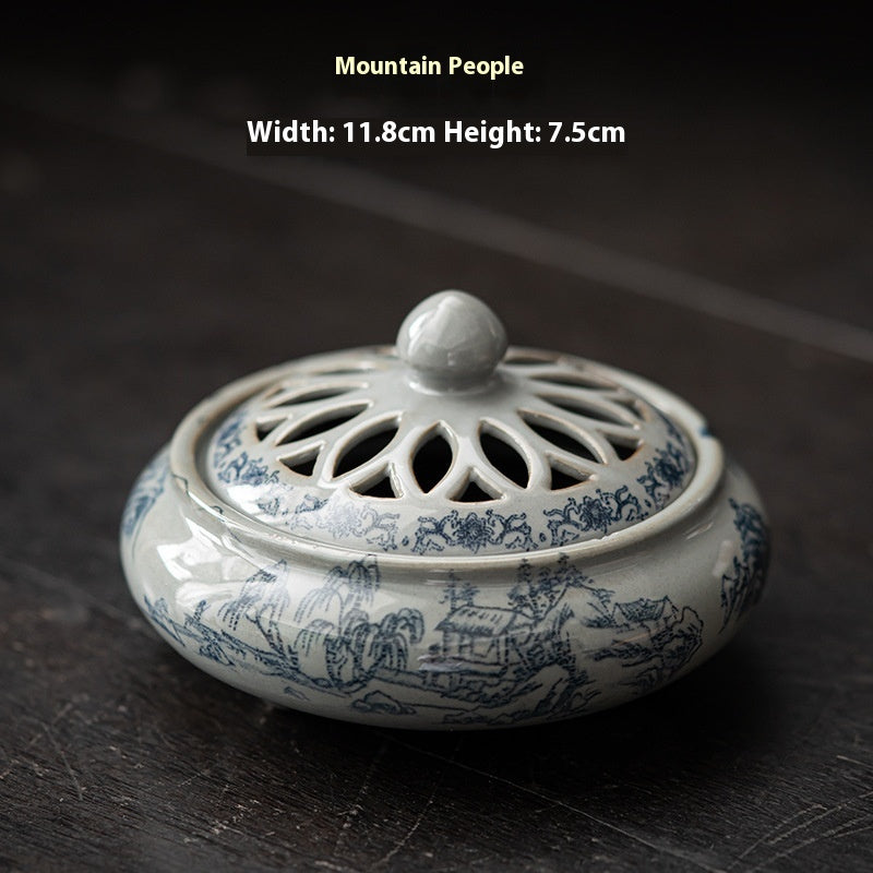 Ceramic Incense Burner Plate Aromatherapy Holder for Home Decor