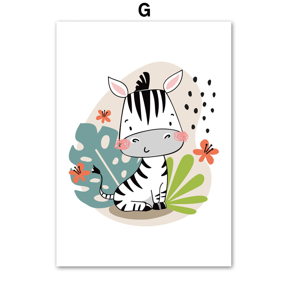 Cute Animal Print Scandinavian Posters for Room Decoration - Multiple Sizes & Styles
