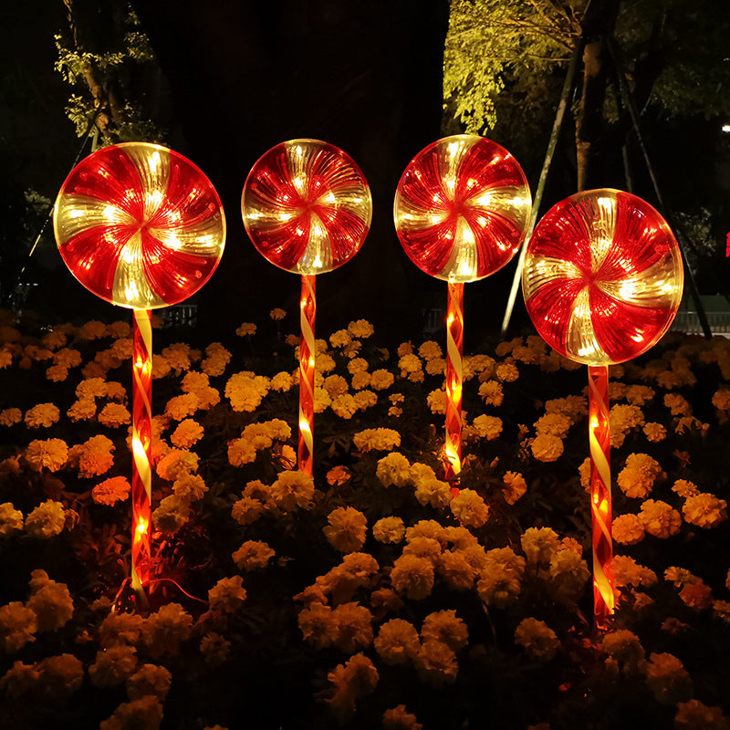 Outdoor Solar Candy Light Set Waterproof LED Christmas Candy Lights