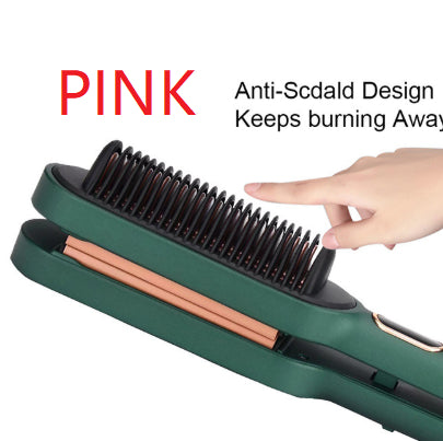 Hair Straightening Comb and Curling Iron Combo - Multi-Function Hair Styling Tool