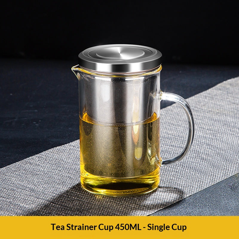 Heat-Resistant Borosilicate Glass Tea Cup 450ml - Thick, Durable Drinkware
